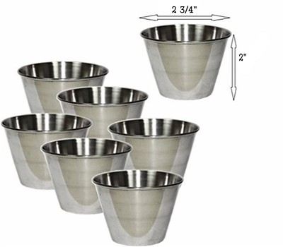 Individual Flan Molds Stainless Steel. Set of 6  Diameter 2 3/4 inch